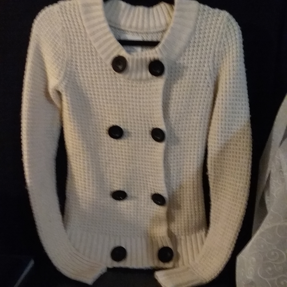 Old Navy Double Breast Wool Blend Sweater Size Sm
